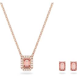 Swarovski Millenia Octagon Cut Set - Rose Gold/Pink