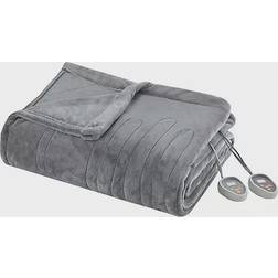 Beautyrest Heated Plush Blankets Gray (228.6x213.36)