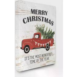 Stupell Industries Christmas Most Wonderful Time Vintage Inspired Truck Poster 30x40"