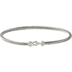 David Yurman Buckle Bracelet - Silver/Diamonds
