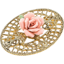 1928 Jewelry Filigree Brooch - Gold