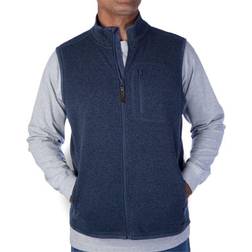 Smith Sherpa Lined Sweater Fleece Vest - Slate Blue Heather