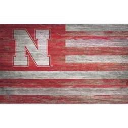 Fan Creations Nebraska Huskers Distressed Flag Sign