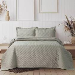 Tribeca Living Brisbane Oversized Quilts Gray (243.84x233.68)