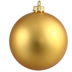 Vickerman Gold Matte Ball UV Drilled Cap Christmas Tree Ornament 12"