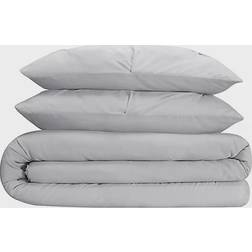 Serta Simply Clean Pleated Duvet Cover Grey (264.16x228.6cm)