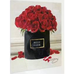 Empire Art Direct Circle of Roses Frameless Free Floating Tempered Glass Wall Decor 24x24"