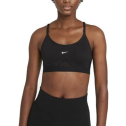Nike Dri-FIT Indy Light-Support Padded U-Neck Sports Bra - Black/White