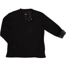 Smith Sherpa Bonded Thermal Henley Pullover Shirt - Black