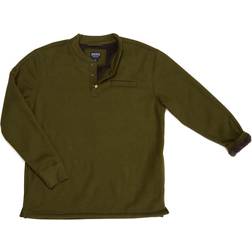 Smith Sherpa Bonded Thermal Henley Pullover Shirt - Green Dark