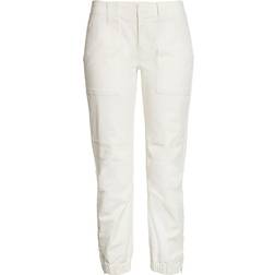 Frame Banded Bottom Trapunto Moto Pant - Off White