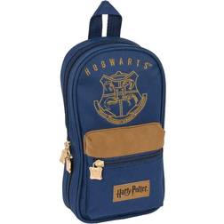 Harry Potter Backpack Pencil Case Magical Brown Navy Blue (12 x 23 x 5 cm)