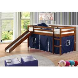 Donco kids 750-TE_750C-TB Tent Bed Espresso W/Blue Tent