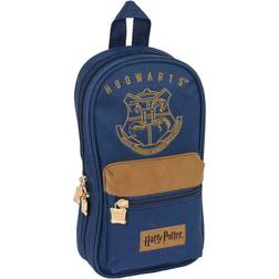 Harry Potter Backpack Pencil Case Magical Brown Navy Blue (12 x 23 x 5 cm) (33 Pieces)