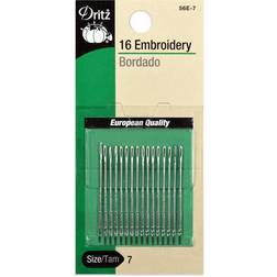 Dritz 16 Embroidery Hand Needles Size 7