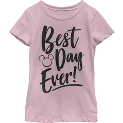 Fifth Sun Big Girl's Disney Mickey Classic Best Day T-shirt - Pink