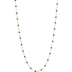 ENAMEL Copenhagen Lola Necklace - Gold/Petrol Green