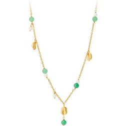 Pernille Corydon Ocean Hope Necklace - Gold/Pearl/Aventurine