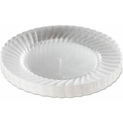 Classicware Plastic Plates, 9" Diameter, Clear, 12 Plates/Pack Dessert Plate