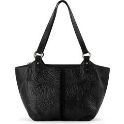 The Sak Bolinas Satchel - Black Leaf Embossed