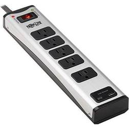 Tripp Lite Surge Protector Power Strip 5-Outlet Metal with USB-A & USBC Charging