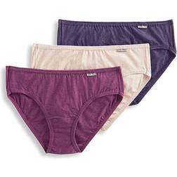 Jockey Elance Hipster Panty Set 3-pack - Oatmeal Heather/Boysenberry Heather/Perfect Purple Heather