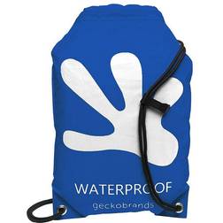 Gecko Drawstring Waterproof Backpack - Royal Blue/White