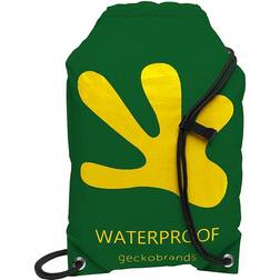 Gecko Drawstring Waterproof Backpack - Hunter Green/Yellow