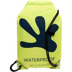 Gecko Drawstring Waterproof Backpack - Neon Green/Navy