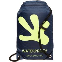 Gecko Drawstring Waterproof Backpack - Navy/Neon Green