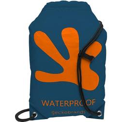 Gecko Drawstring Waterproof Backpack - Navy/Orange