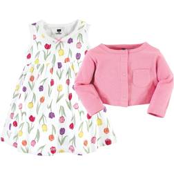 Hudson Cotton Dress and Cardigan Set - Spring Tulips (10116663)