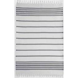 Linum Home Textiles Herringbone Fouta Bath Towel Gray (175.26x96.52)