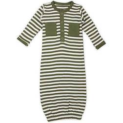 L'ovedbaby Organic Gown - Sage/White