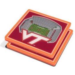 Red Virginia Tech Hokies 3D StadiumViews Coaster