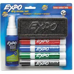 Low Odor Dry Erase Marker Starter Set, Chisel, Assorted, 4/Set