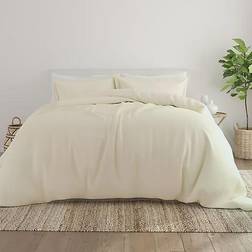 Garment Washed Solid 3-pack Duvet Cover Beige (284.48x248.92)