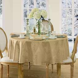 Elrene Home Fashions Barcelona Jacquard Tablecloth Gold (213.36x152.4)