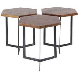 Olivia & May Industrial Mango Wood Table 3