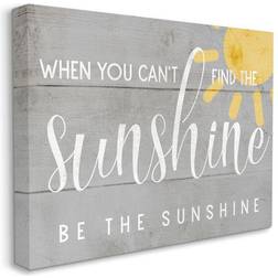 Stupell Industries Be the SunshinePhrase Charming Sign by Daphne Polselli Wall Decor 40x30"