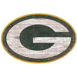 Fan Creations Green Bay Packers Distressed Logo Cutout Sign Board