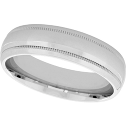 C&C Jewelry Milgrain Wedding Band Ring - Silver