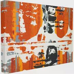 Stupell Industries Burnt Orange Momentum Canvas Wall Framed Art 20x16"