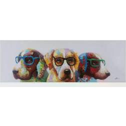 Yosemite Home Decor Cool Dogs Framed Art 60x20"