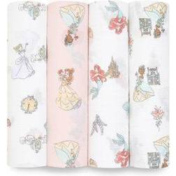 Aden + Anais Disney Boutique Cotton Muslin Swaddle 4-pack Disney Princess