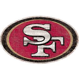 Fan Creations San Francisco 49ers Distressed Logo Cutout Sign Board