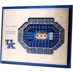 YouTheFan Kentucky Wildcats 5-Layer StadiumViews 3D Wall Art