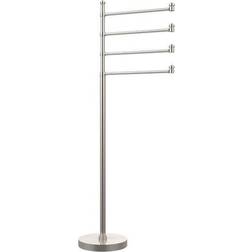 Allied Brass Southbeach Collection Free Standing 4 Pivoting Swing Arm Towel Stand (SB-84-SN)