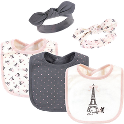 Hudson Cotton Bib and Headband Set 5-pack Paris