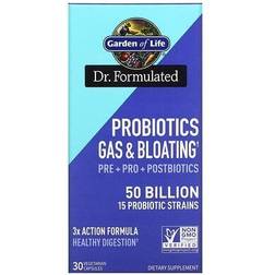 Garden of Life Probiotics Gas & Bloating, 50 Billion, 30 Vegetarian Capsules